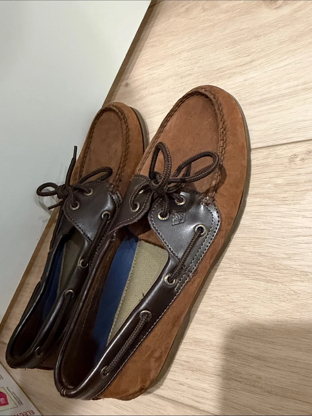 Sperry Men's Chestnut Suede & Dark Brown Leather Boat Shoes